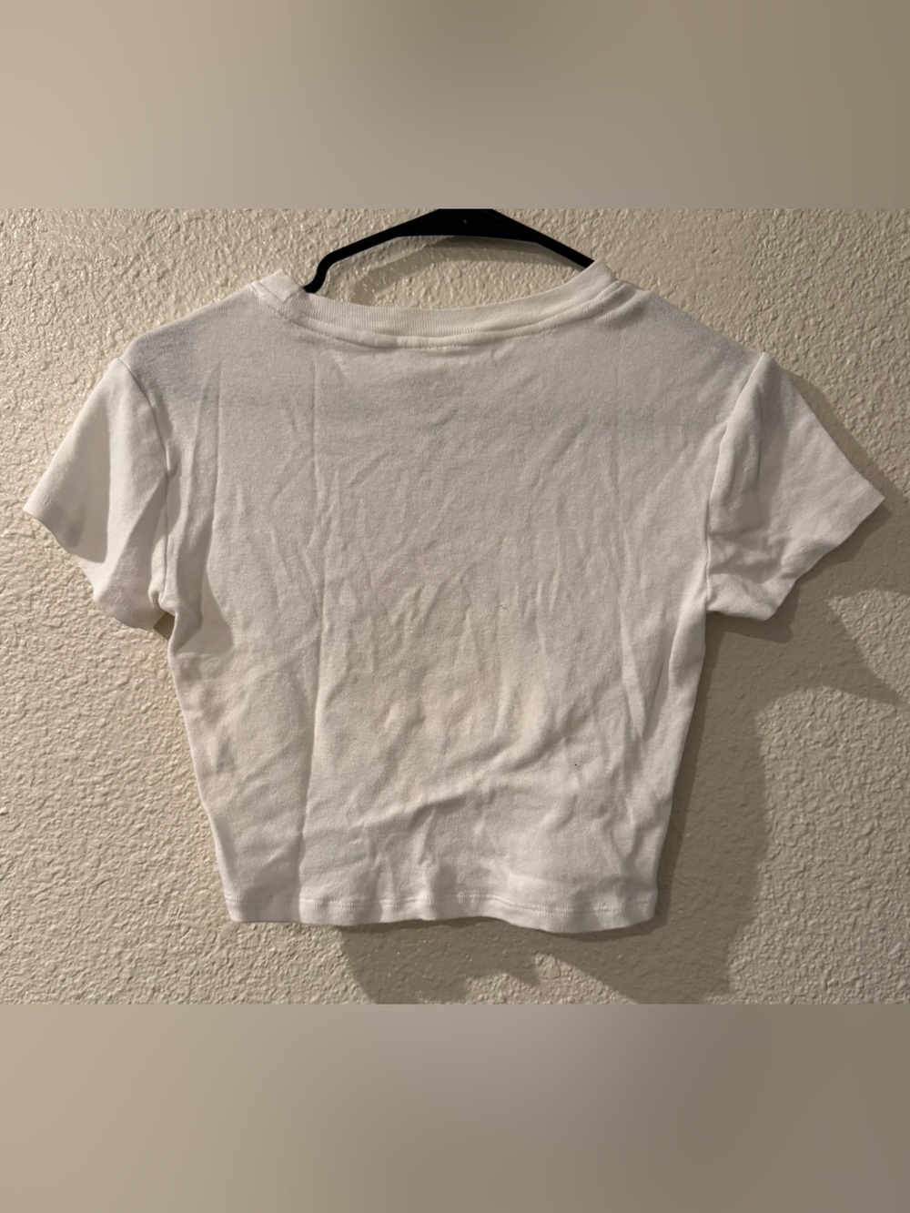 Little Miss White Graphic Crop Tee with Yellow Character - Picture 2 of 2